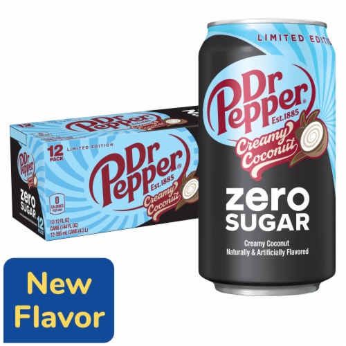 Dr Pepper Creamy Coconut Zero Sugar Soda - Simple Pack